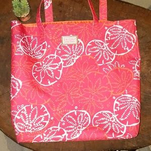 Lilly Pulitzer Pink and White Floral Tote